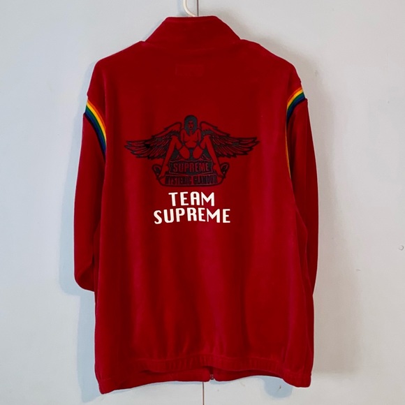 supreme hysteric glamour velour track jacket